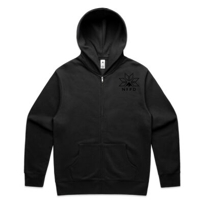 Pines Ski/Snowboard Zipper Hoodie - Unisex - black print   Thumbnail
