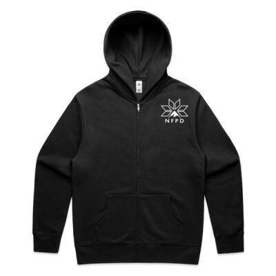 Pines Ski/Snowboard Zipper Hoodie - Unisex - white print   Thumbnail